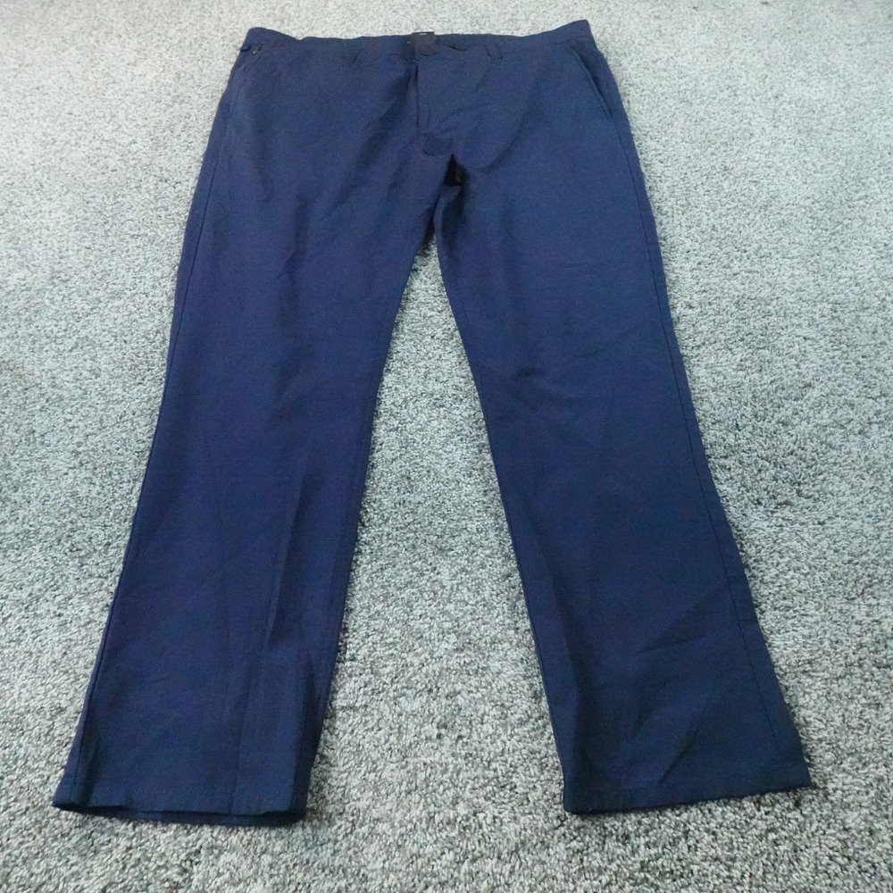 Hart Schaffner Marx Pants Mens‎ 40X30 Blue Wool Dress Trouser Flat Front Stretch